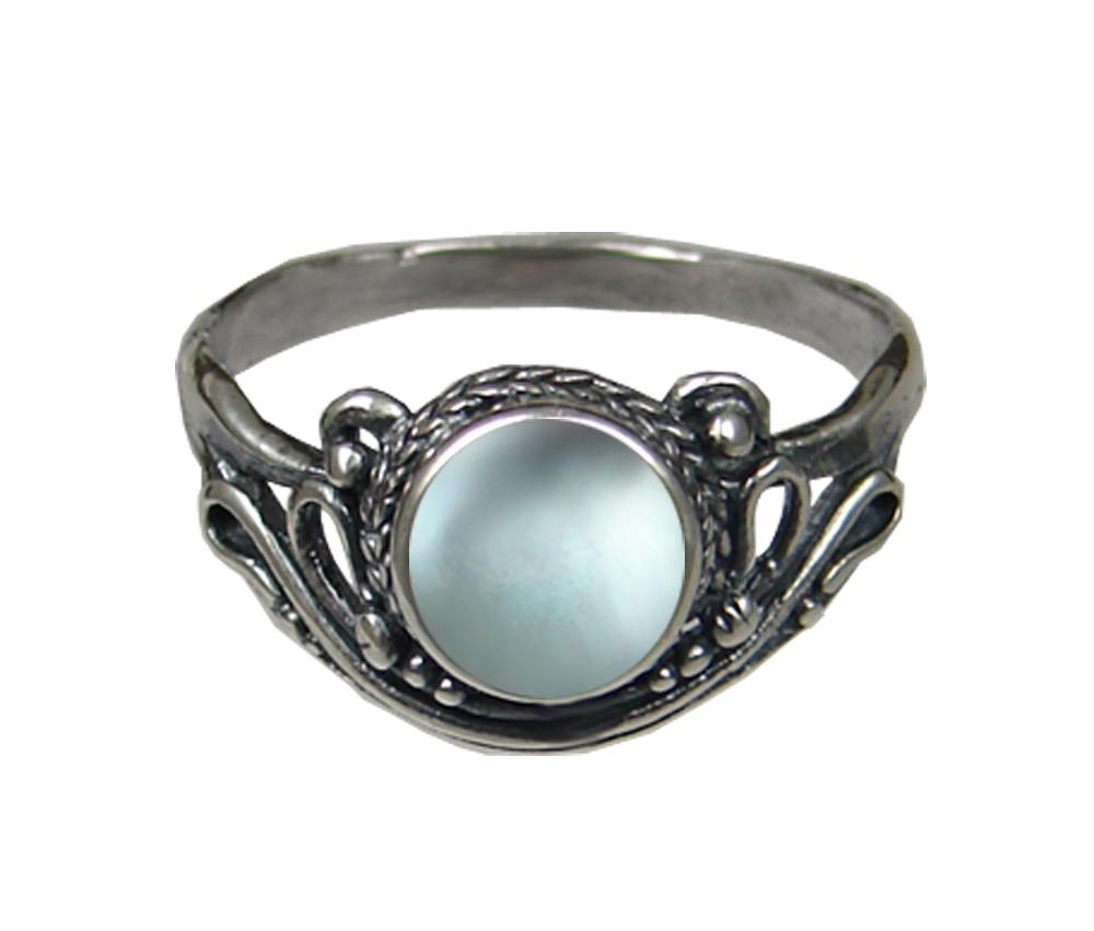 Sterling Silver Ring With Blue Topaz Size 9